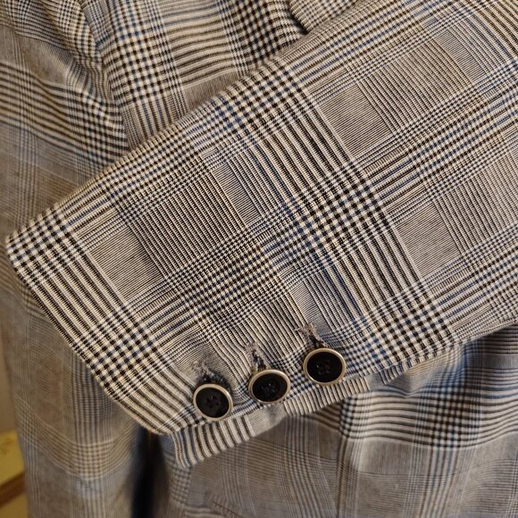 Romeo & Juliet - Oversized Blazer - Detachable Hoodie - White & Blue - Medium - Picture 5 of 8